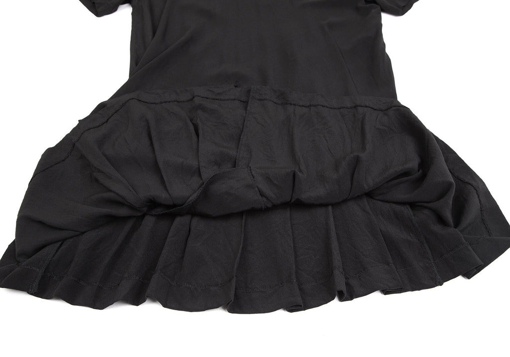 Comme des Garcons Japan. Black Silk Switching Dress