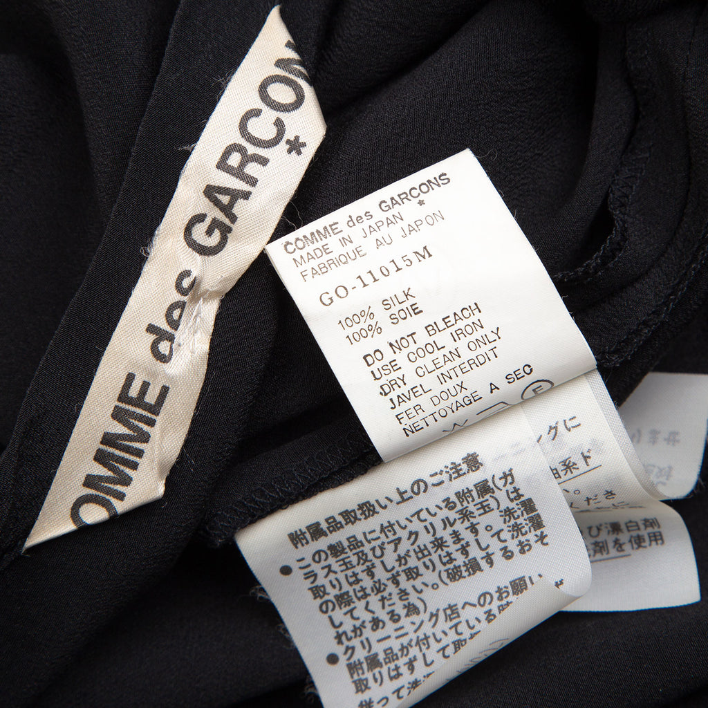 Comme des Garcons Japan. Black Silk Switching Dress