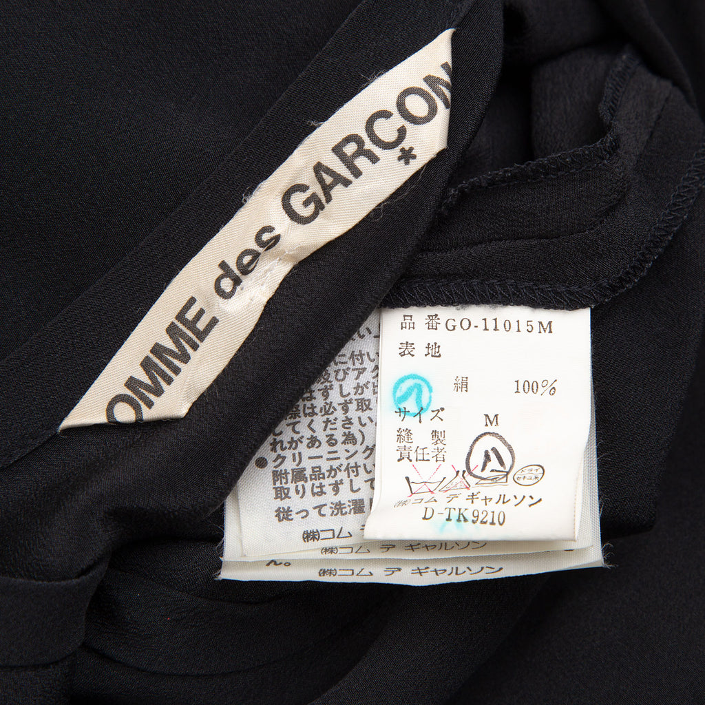 Comme des Garcons Japan. Black Silk Switching Dress
