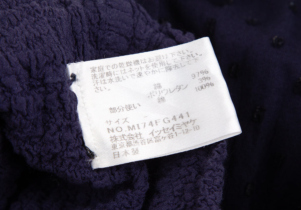 ISSEY MIYAKE JAPAN. "me" Eggplant Color Dot Jacquard Cauliflower Switching Skirt