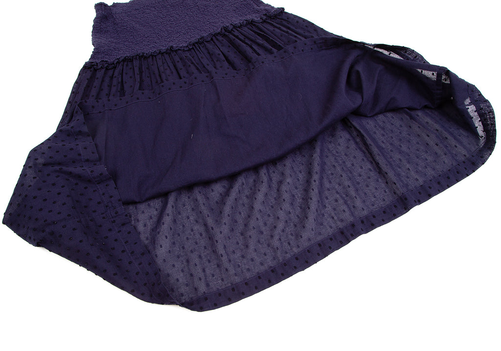 ISSEY MIYAKE JAPAN. "me" Eggplant Color Dot Jacquard Cauliflower Switching Skirt