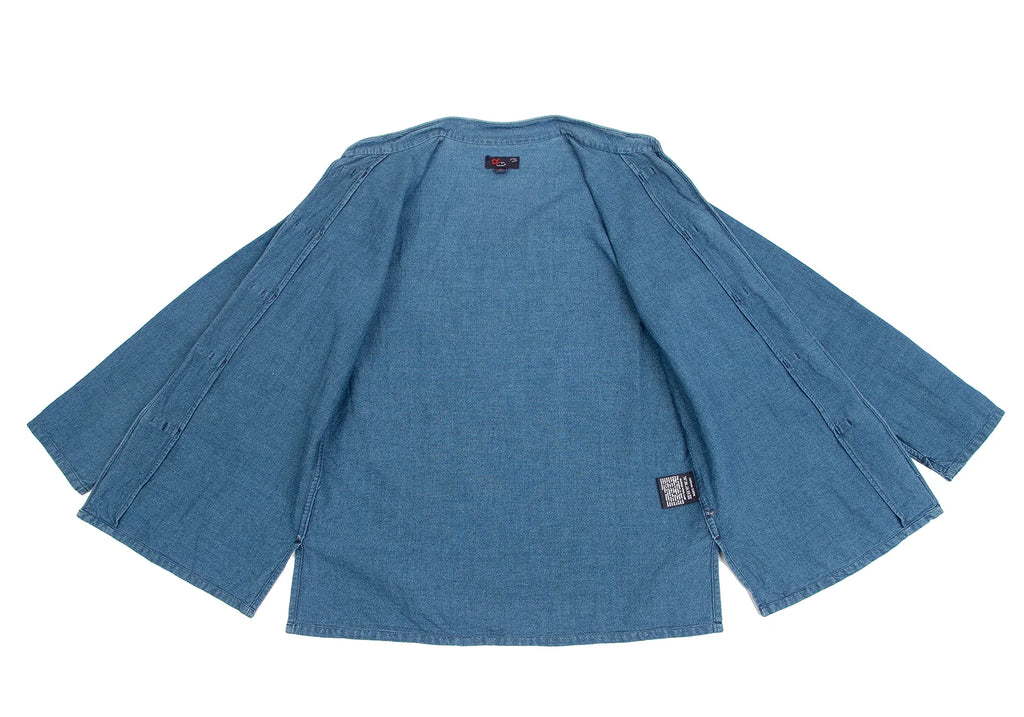 45rpm JAPAN. Blue Cotton Denim Chinese Button Jacket