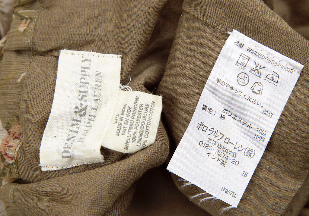 Ralph Lauren NY. Denim & Supply. Beige Floral Printed Cami Dress