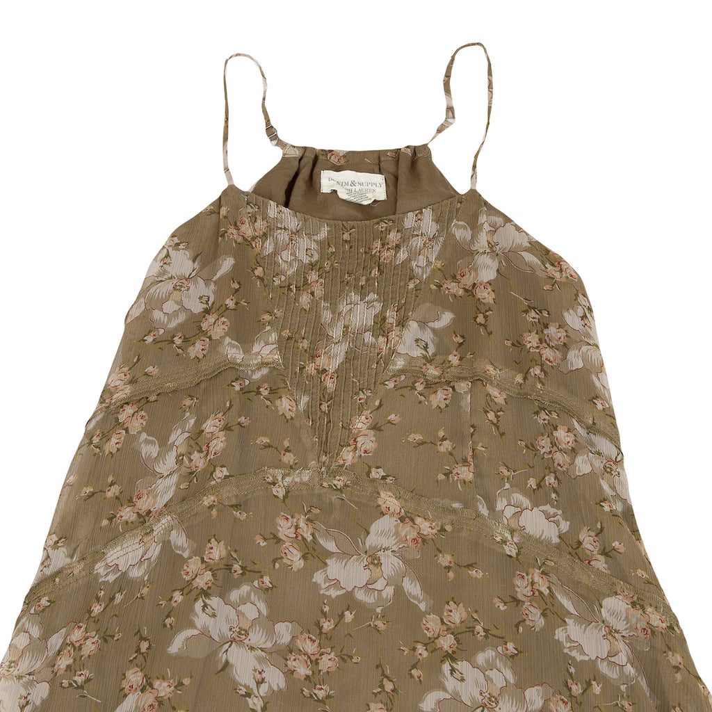 Ralph Lauren NY. Denim & Supply. Beige Floral Printed Cami Dress