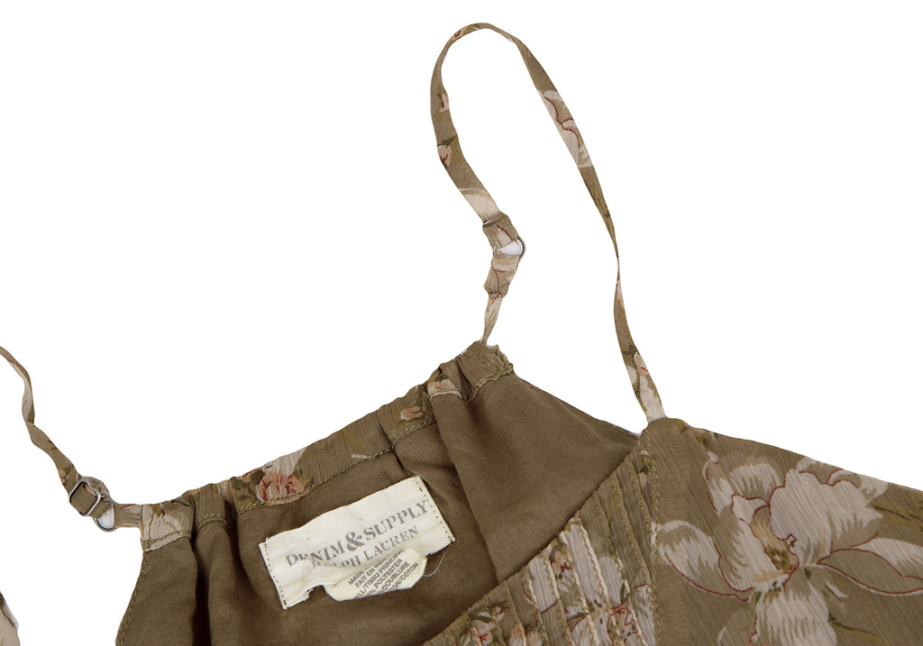 Ralph Lauren NY. Denim & Supply. Beige Floral Printed Cami Dress