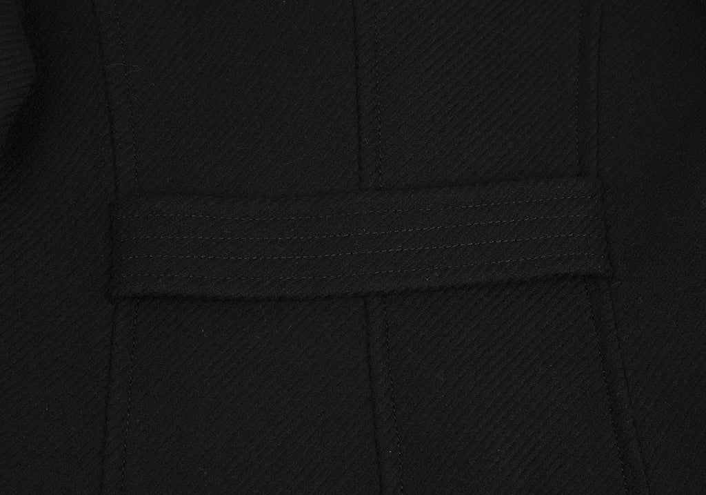 TOMORROWLAND BALLSEY JAPAN. Black Wool Stand Collar Double Coat