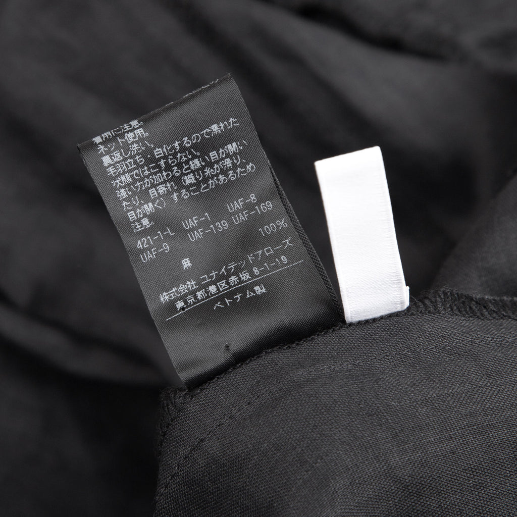 BEAUTY & YOUTH UNITED ARROWS JAPAN. Charcoal Linen Sleeveless Tiered Dress