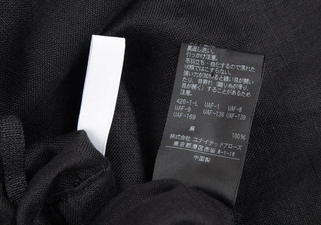 BEAUTY & YOUTH UNITED ARROWS JAPAN. Charcoal Color Linen Drape Flare Skirt