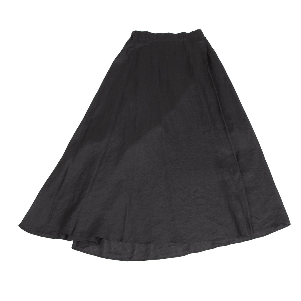 BEAUTY & YOUTH UNITED ARROWS JAPAN. Charcoal Color Linen Drape Flare Skirt