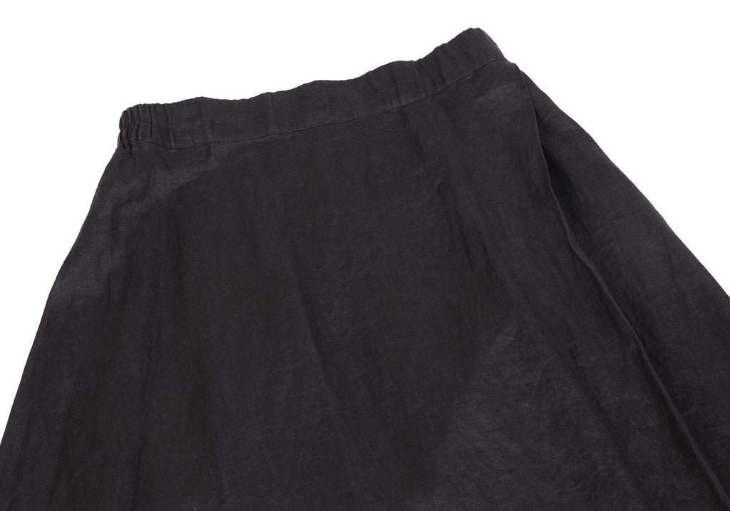 BEAUTY & YOUTH UNITED ARROWS JAPAN. Charcoal Color Linen Drape Flare Skirt