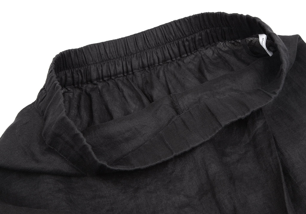 BEAUTY & YOUTH UNITED ARROWS JAPAN. Charcoal Color Linen Drape Flare Skirt