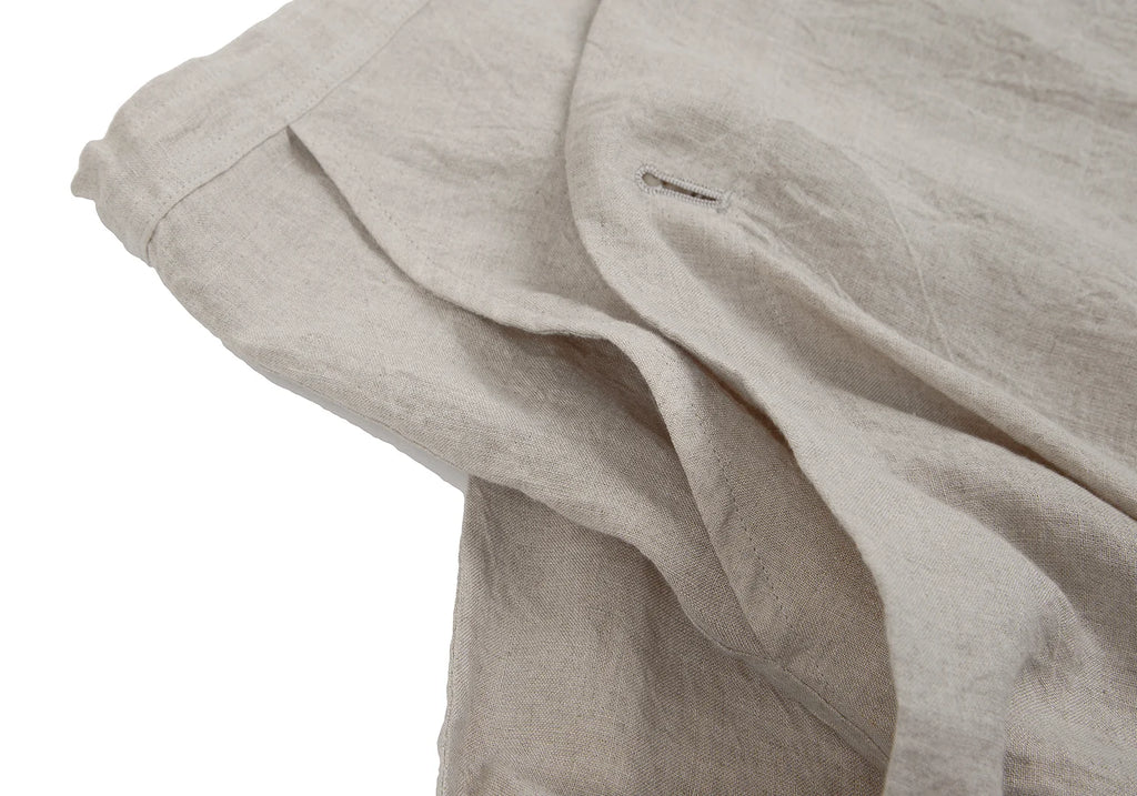 YOHJI YAMAMOTO JAPAN. Y'S. Beige Linen Asymmetric Skirt