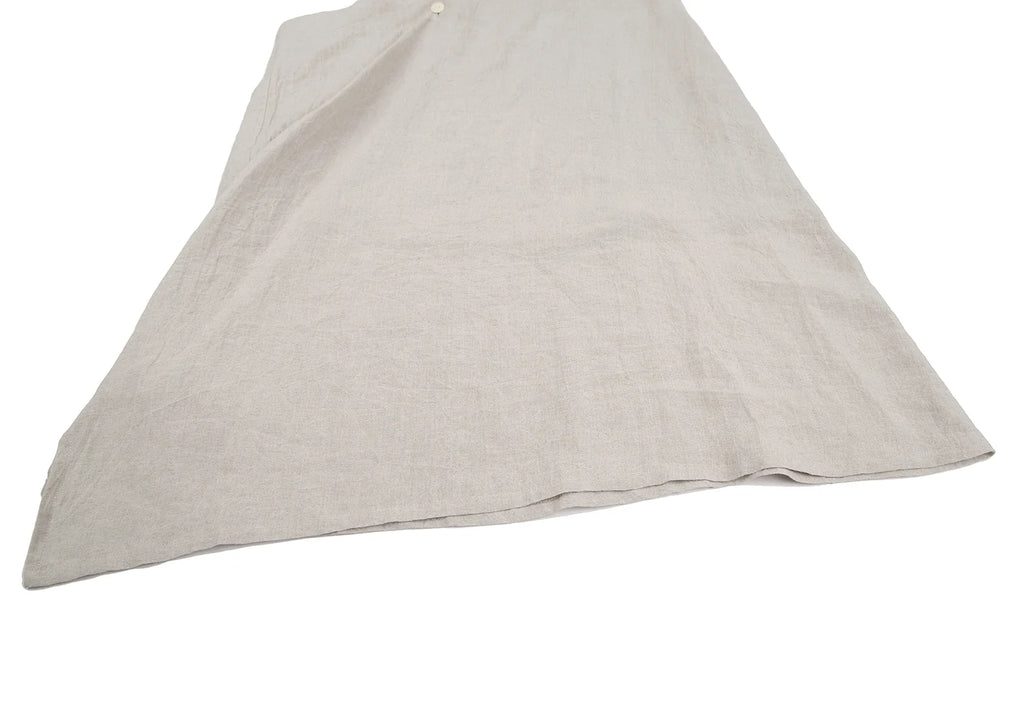 YOHJI YAMAMOTO JAPAN. Y'S. Beige Linen Asymmetric Skirt