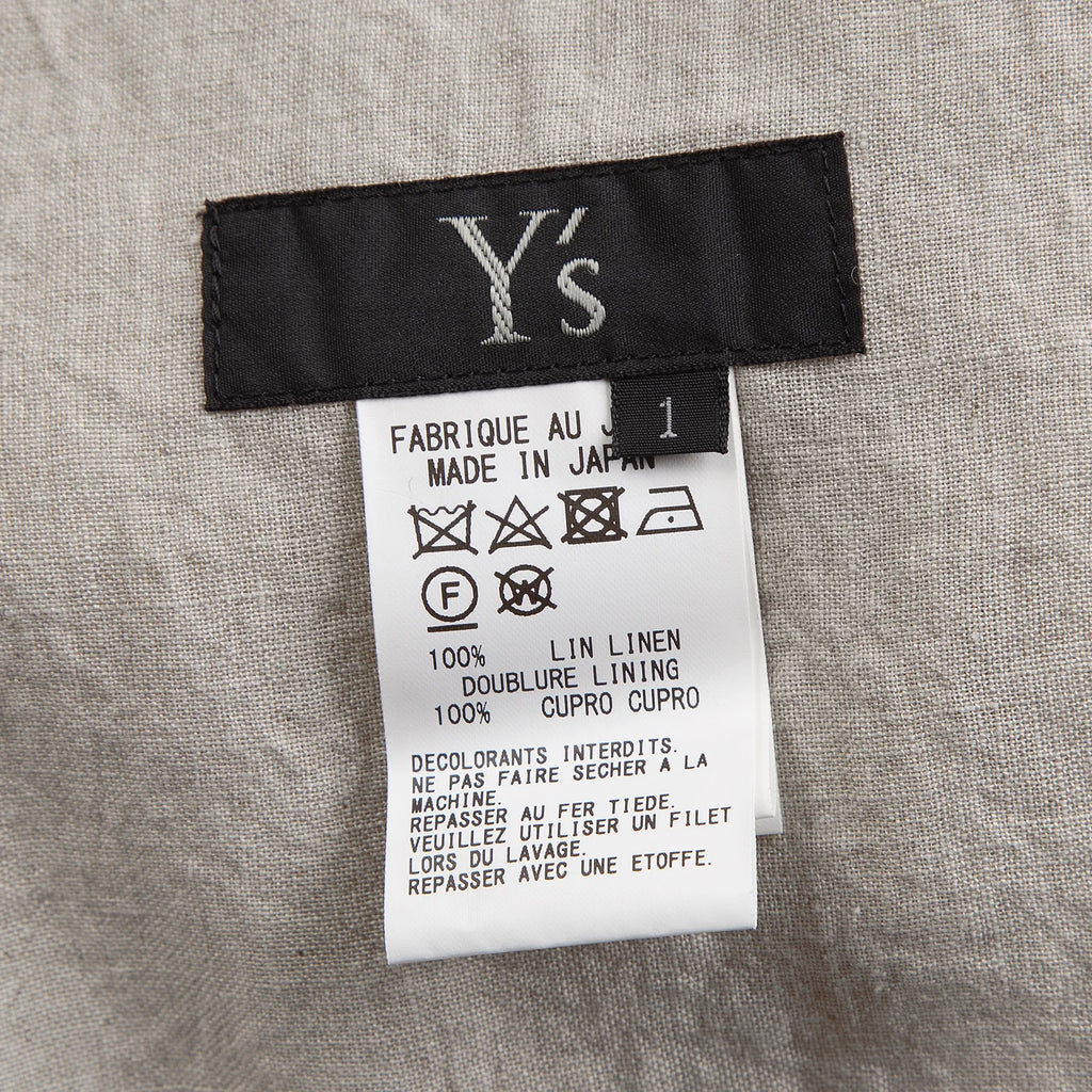 YOHJI YAMAMOTO JAPAN. Y'S. Beige Linen Asymmetric Skirt