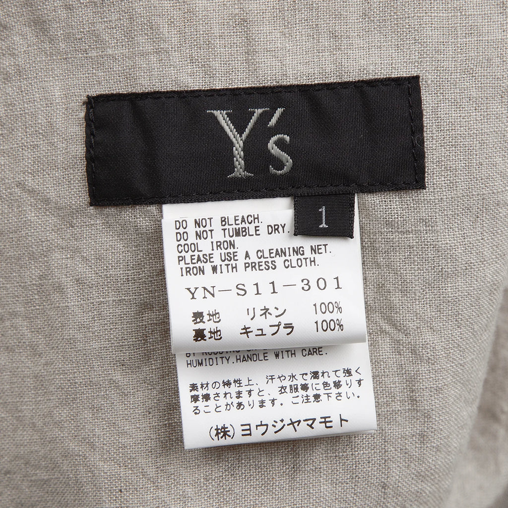 YOHJI YAMAMOTO JAPAN. Y'S. Beige Linen Asymmetric Skirt
