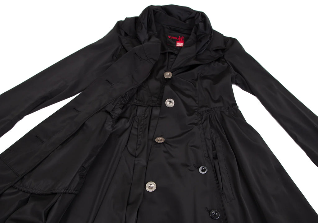 MARITHE + FRANCOIS GIRBAUD Paris. Black Gather Poly Coat