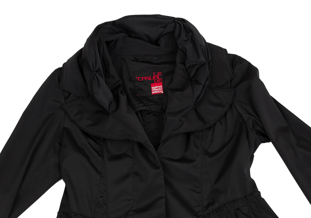 MARITHE + FRANCOIS GIRBAUD Paris. Black Gather Poly Coat