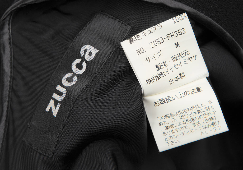 Issey Miyake Japan. Zucca. Black Cotton Rayon Sleeveless Belted Dress