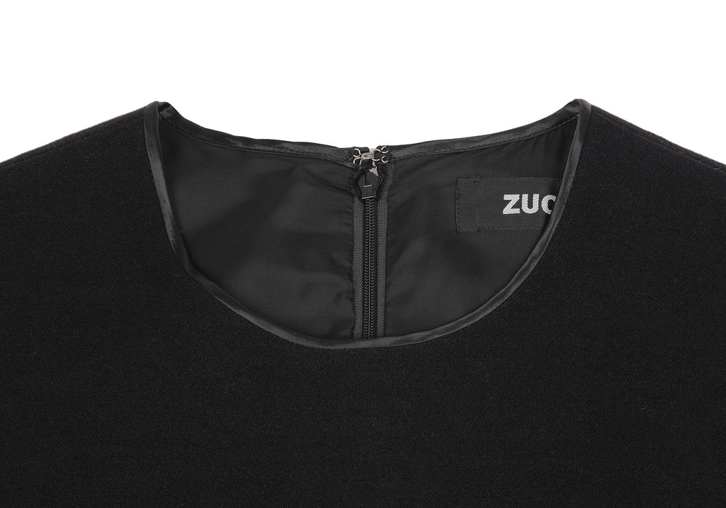 Issey Miyake Japan. Zucca. Black Cotton Rayon Sleeveless Belted Dress