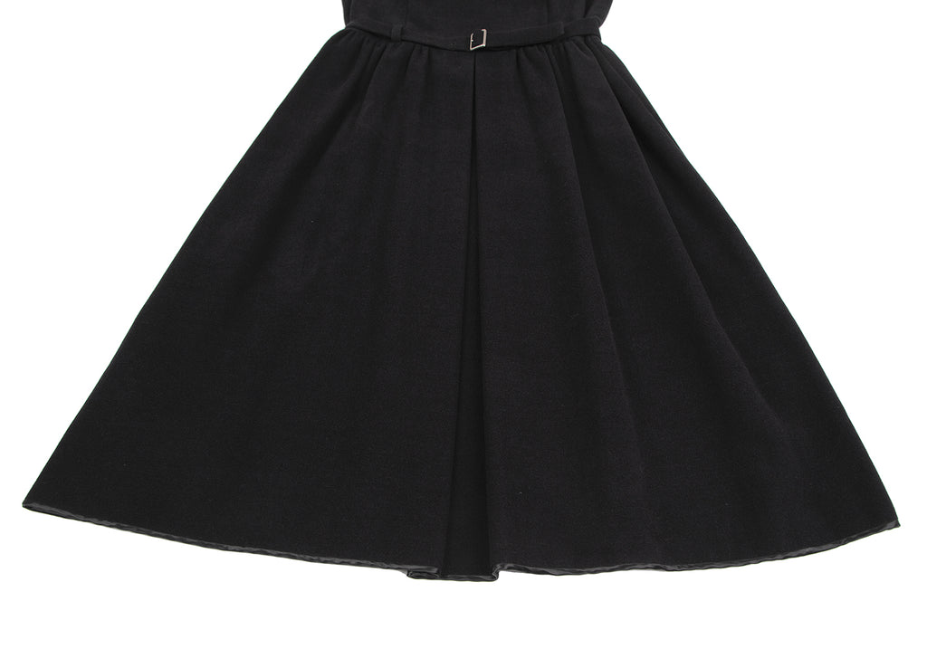 Issey Miyake Japan. Zucca. Black Cotton Rayon Sleeveless Belted Dress