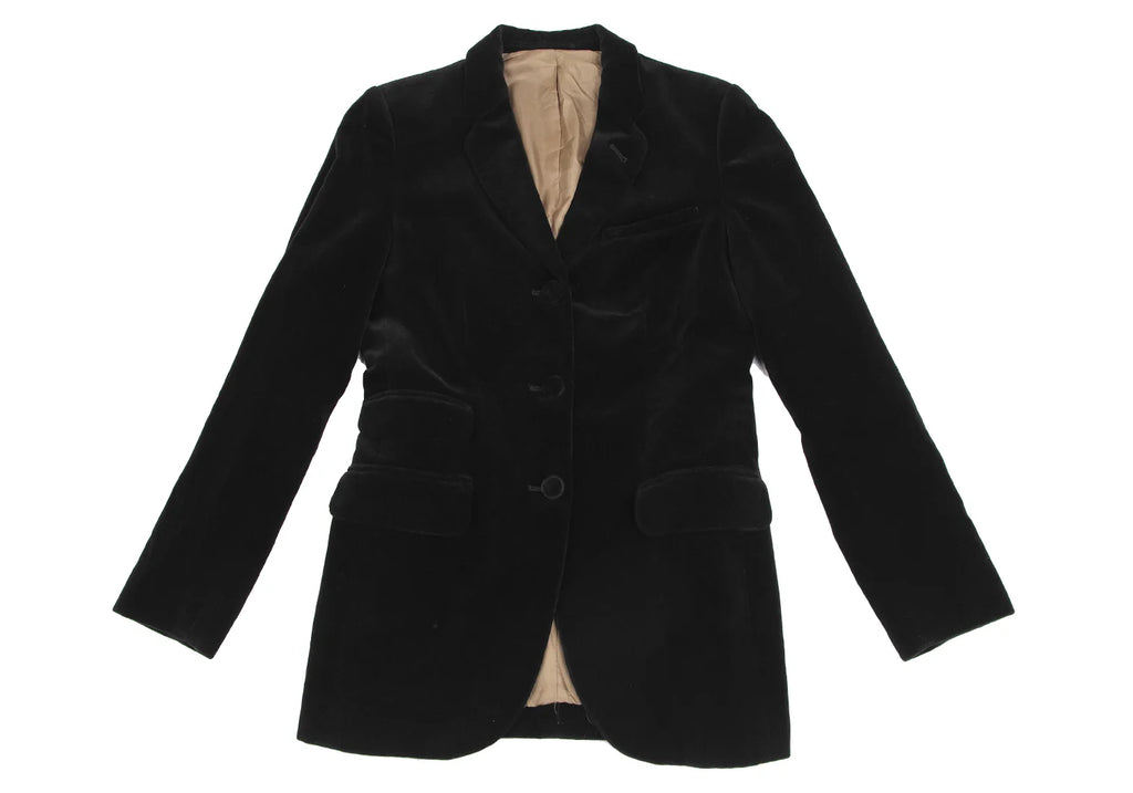 Jean-Paul GAULTIER PARIS. CLASSIQUE Black Cotton Velvet Jacket