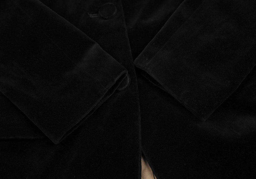 Jean-Paul GAULTIER PARIS. CLASSIQUE Black Cotton Velvet Jacket