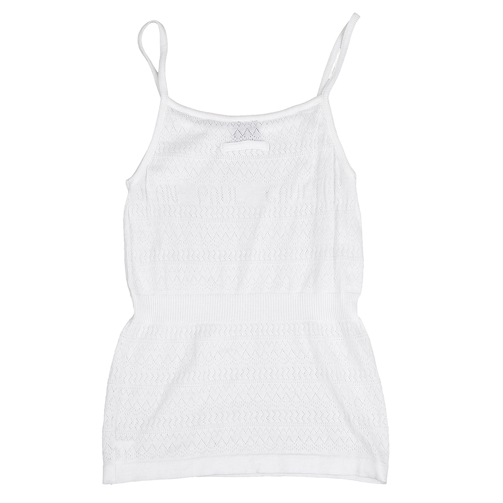 Jean-Paul GAULTIER FEMME. White Logo Broad Stitch Camisole White