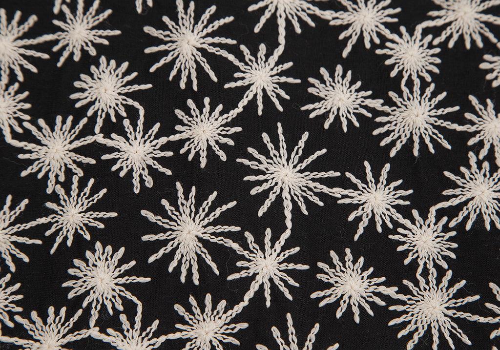 Sybilla Spain. Black Cotton Embroidery Dress