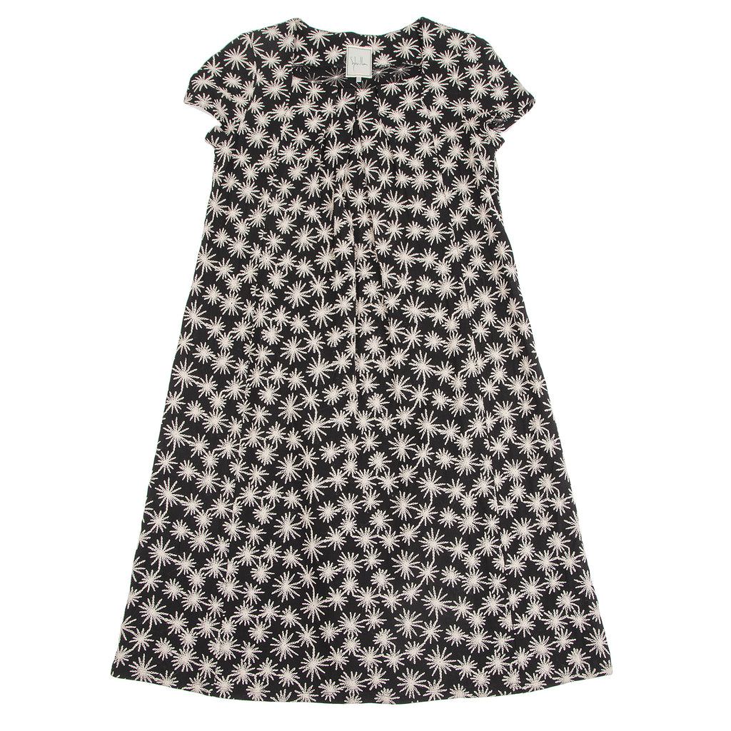 Sybilla Spain. Black Cotton Embroidery Dress