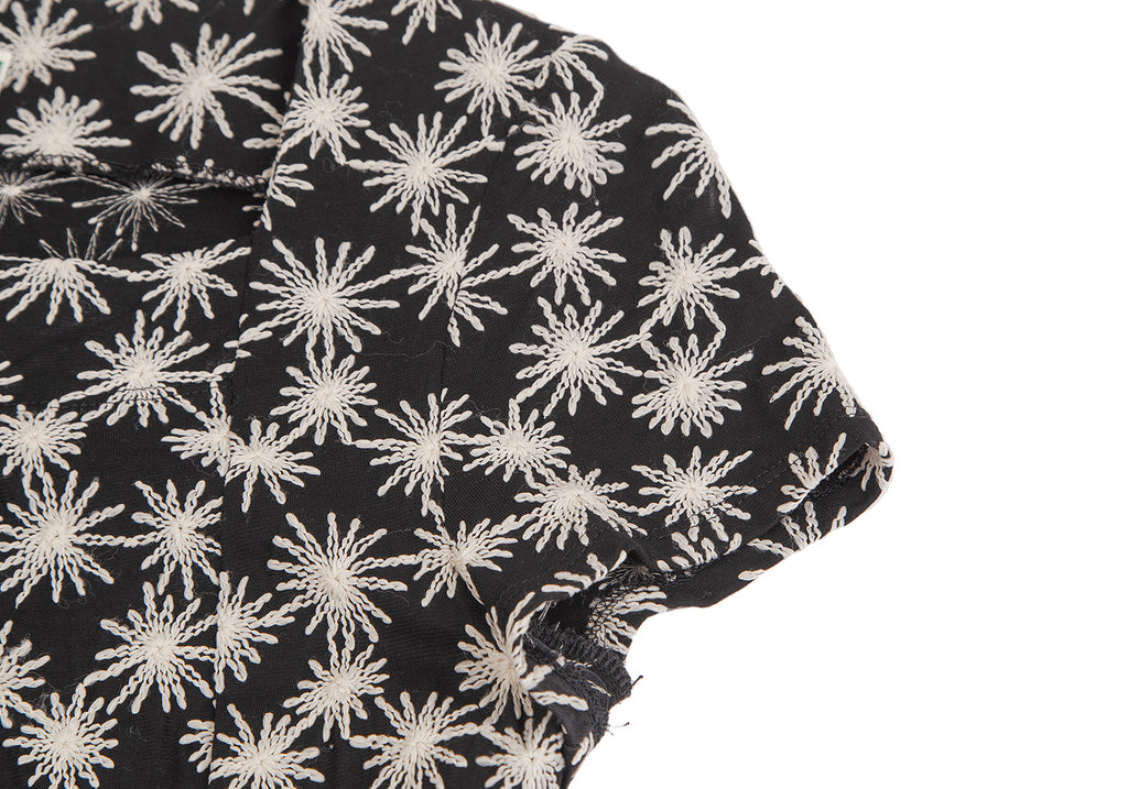 Sybilla Spain. Black Cotton Embroidery Dress