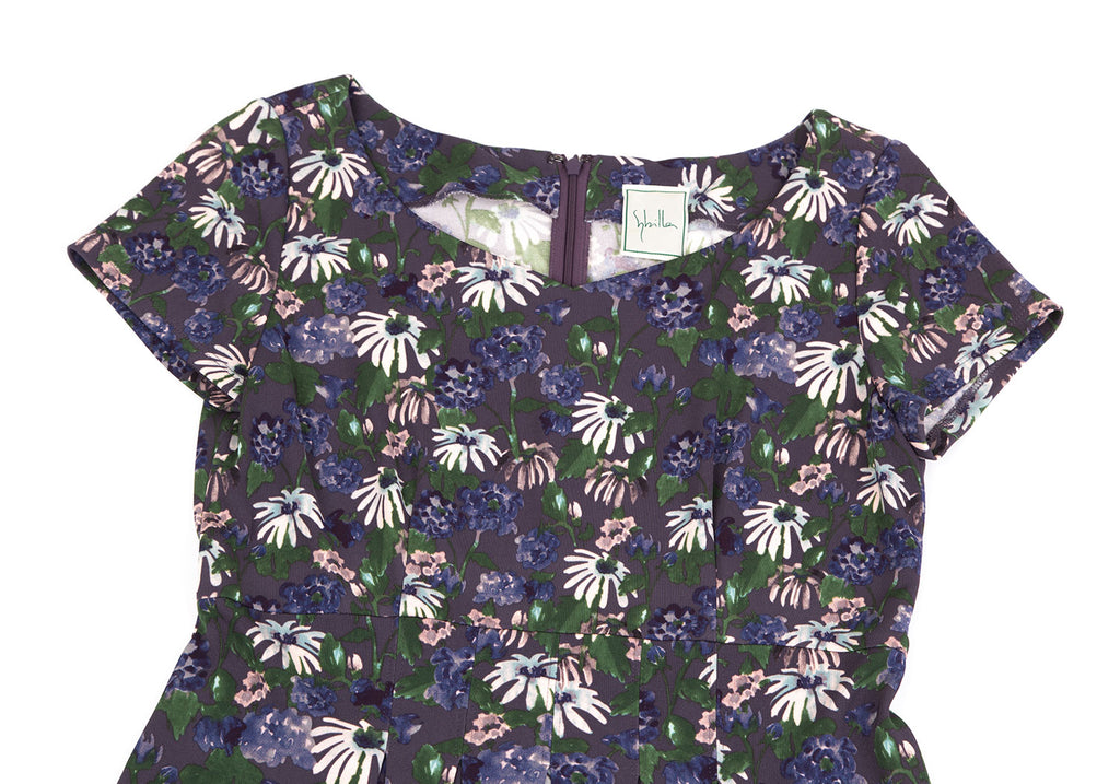 Sybilla Spain. Lavender Floral Printed Dress