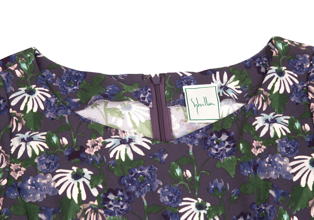 Sybilla Spain. Lavender Floral Printed Dress