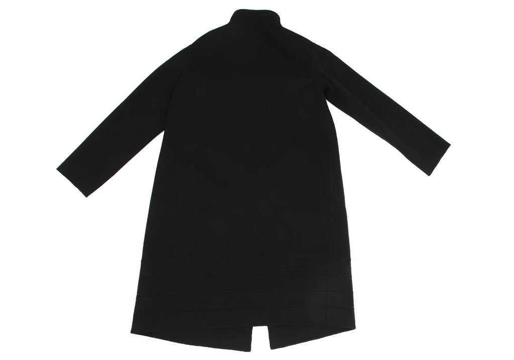 ANTEPRIMA ITALY. Black Wool Cashmere Zip Up Turtleneck Coat