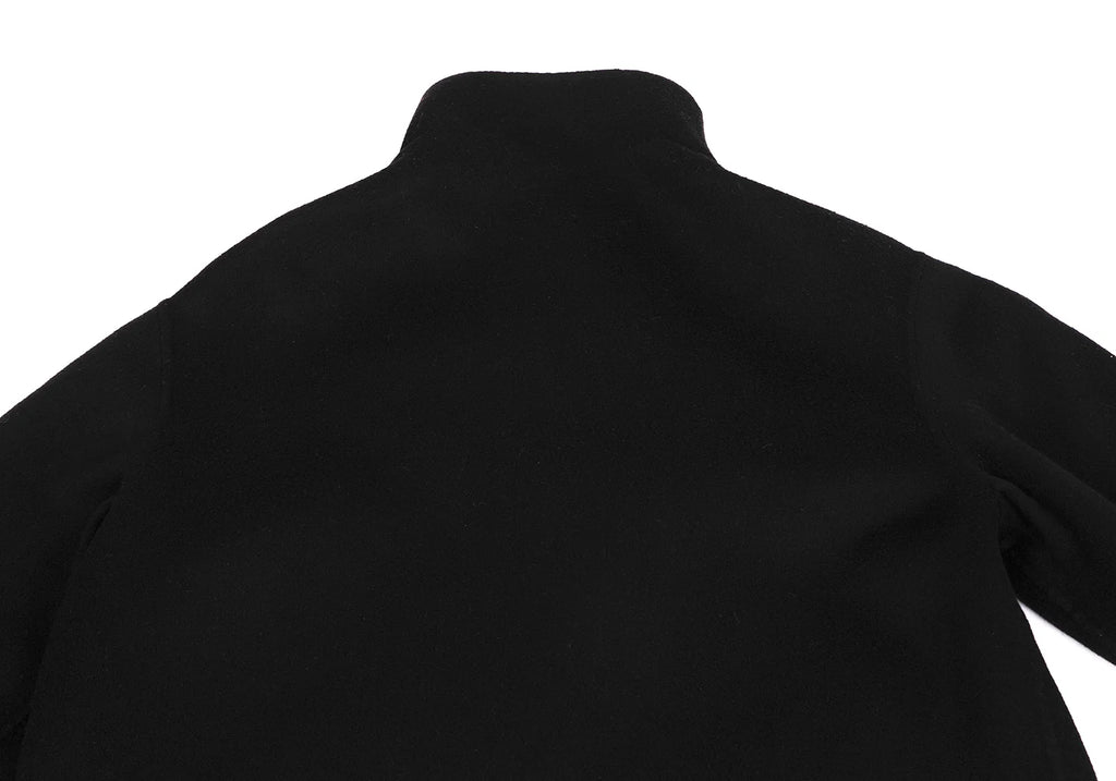 ANTEPRIMA ITALY. Black Wool Cashmere Zip Up Turtleneck Coat