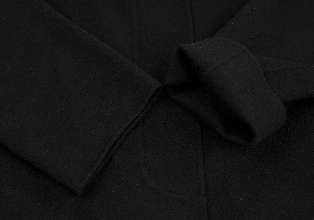 ANTEPRIMA ITALY. Black Wool Cashmere Zip Up Turtleneck Coat