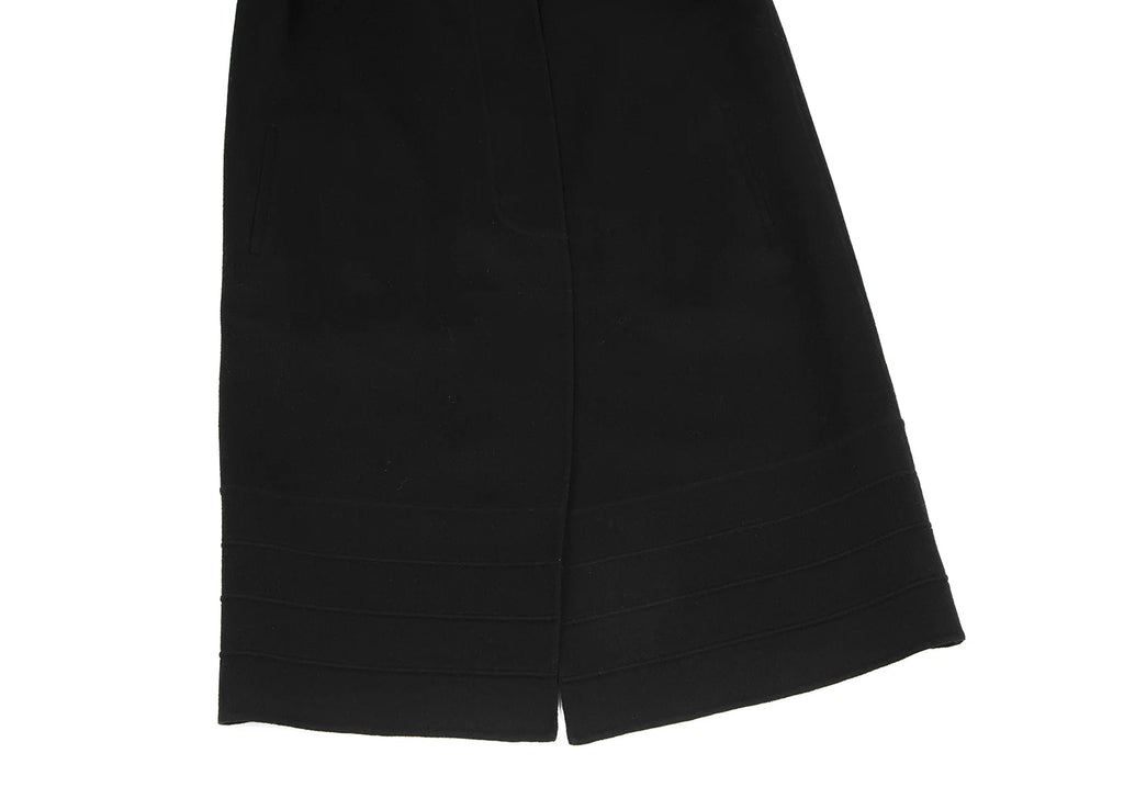 ANTEPRIMA ITALY. Black Wool Cashmere Zip Up Turtleneck Coat