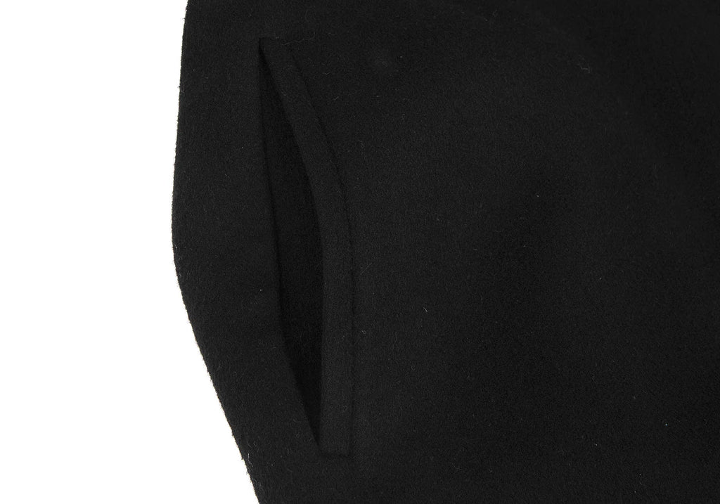 ANTEPRIMA ITALY. Black Wool Cashmere Zip Up Turtleneck Coat