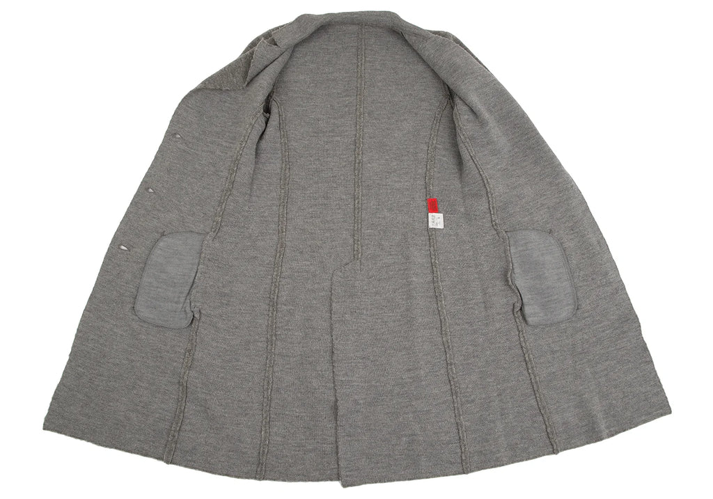 ISSEY MIYAKE JAPAN. HaaT. Grey Wool Knit Jacket