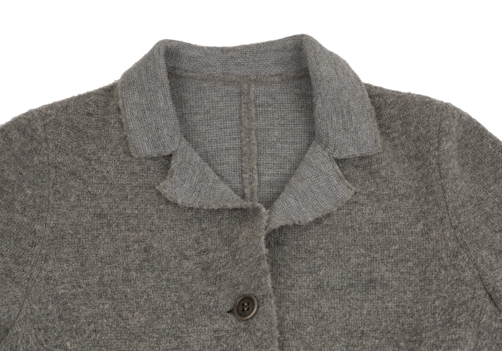 ISSEY MIYAKE JAPAN. HaaT. Grey Wool Knit Jacket