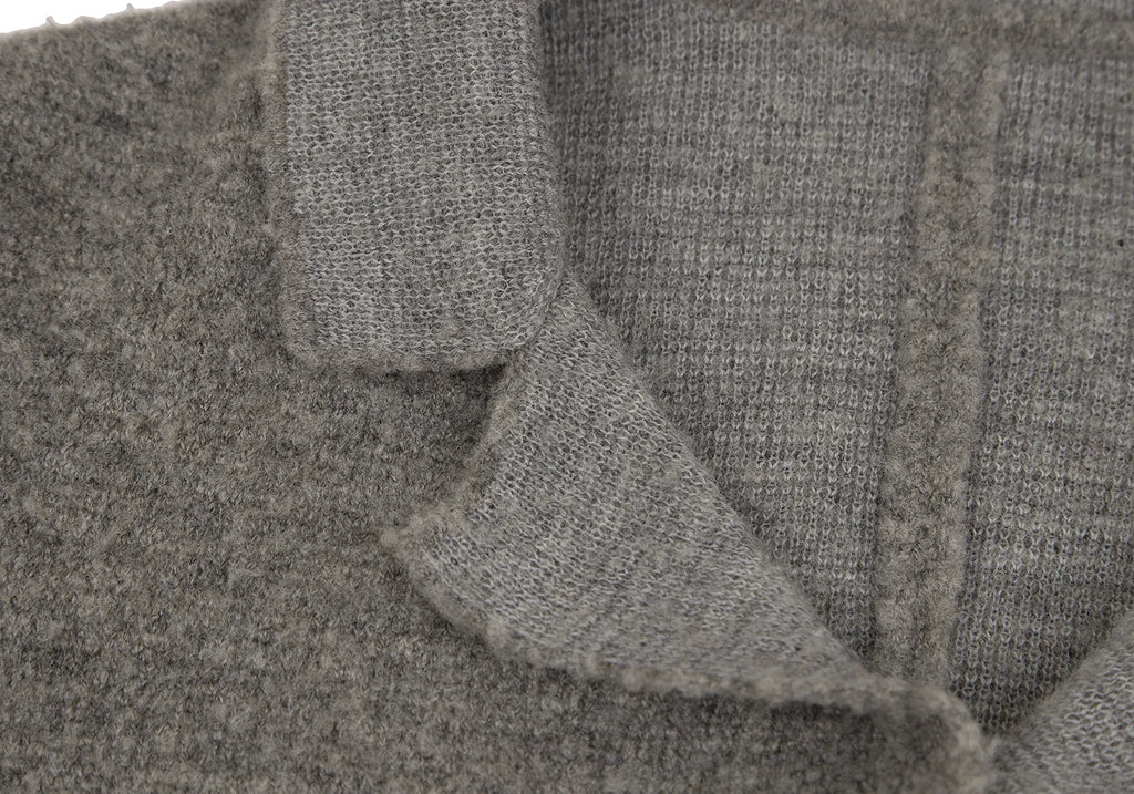 ISSEY MIYAKE JAPAN. HaaT. Grey Wool Knit Jacket