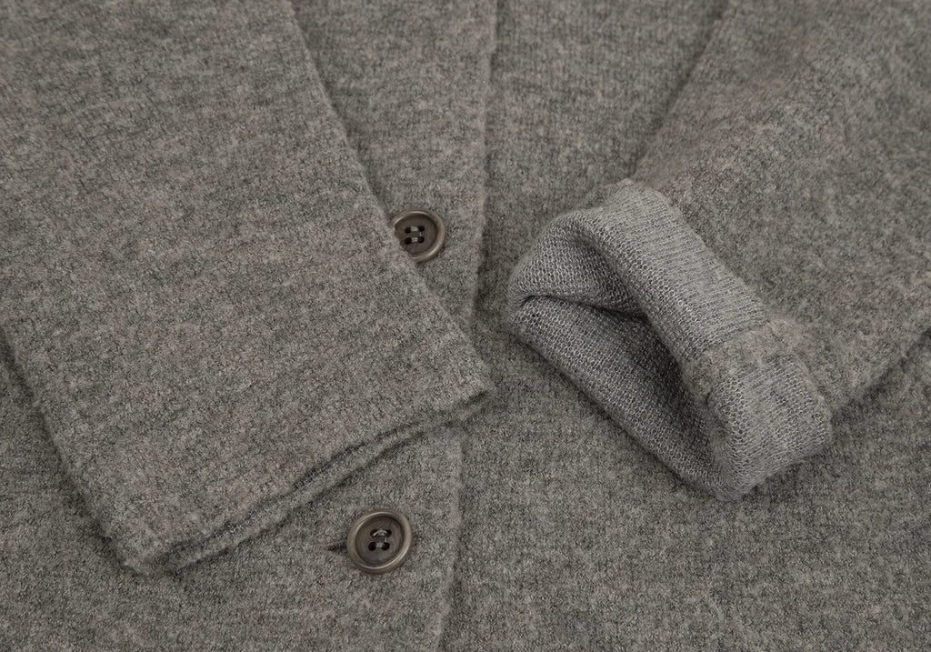 ISSEY MIYAKE JAPAN. HaaT. Grey Wool Knit Jacket