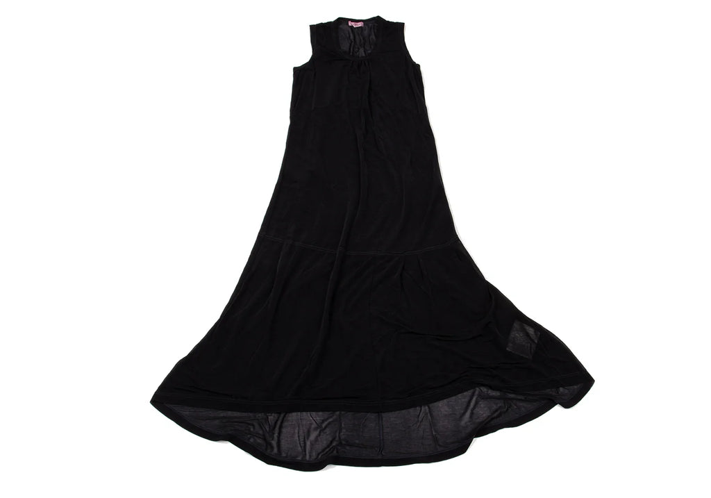 COMME des GARCONS JAPAN. Navy Dyed Semi-Sheer Sleeveless Dress