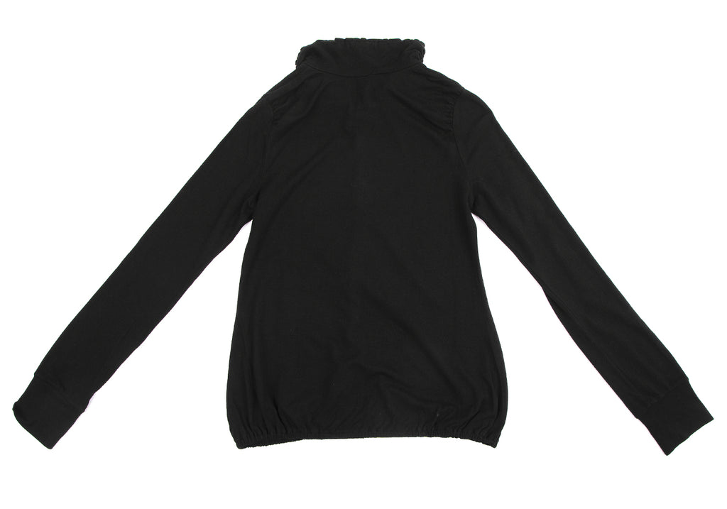 ISSEY MIYAKE JAPAN. Sunaokuwahara I.S. Black Rayon Round Collar Stretch Shirt