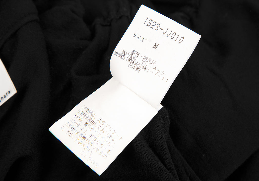 ISSEY MIYAKE JAPAN. Sunaokuwahara I.S. Black Rayon Round Collar Stretch Shirt