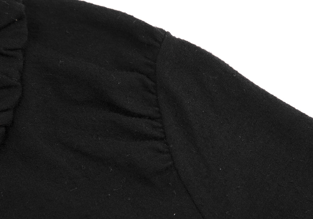 ISSEY MIYAKE JAPAN. Sunaokuwahara I.S. Black Rayon Round Collar Stretch Shirt