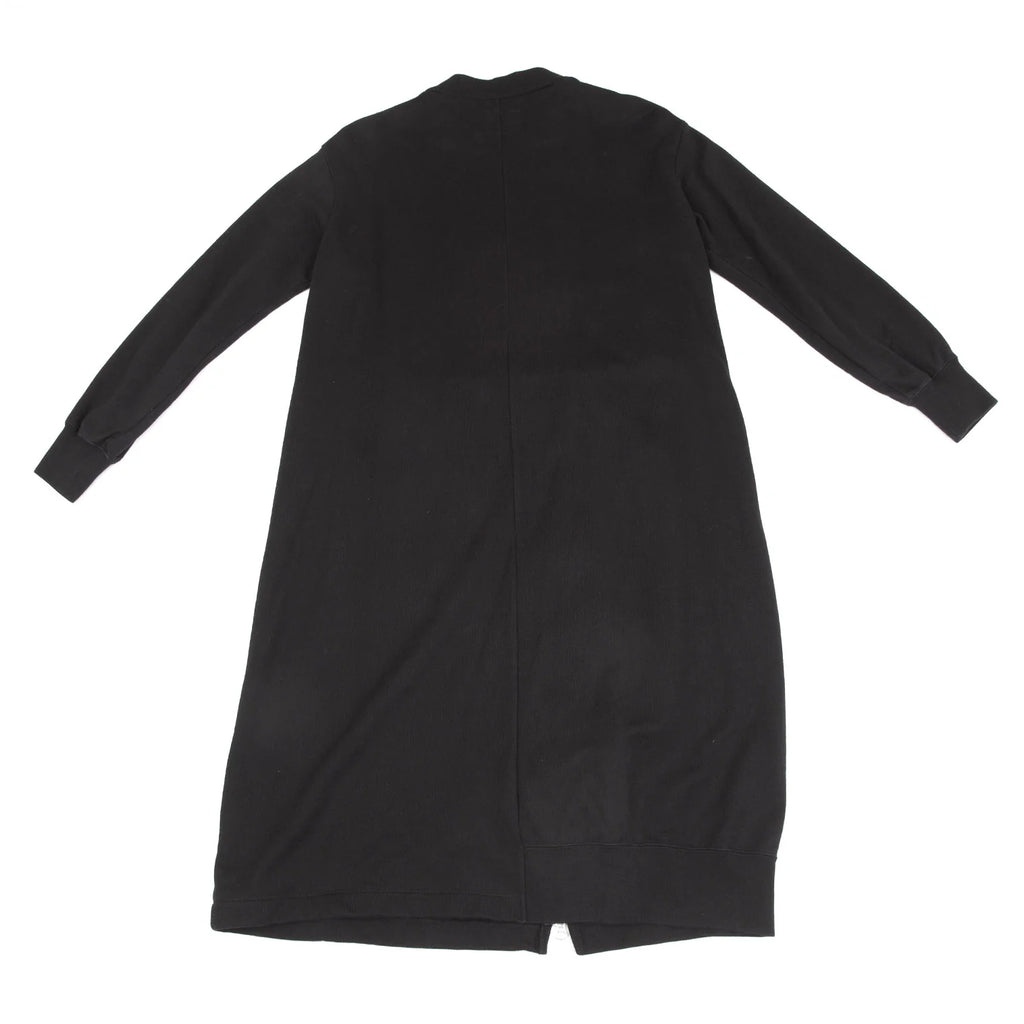 ISSEY MIYAKE JAPAN. zucca. Black Cotton Zipper Front Design Dress