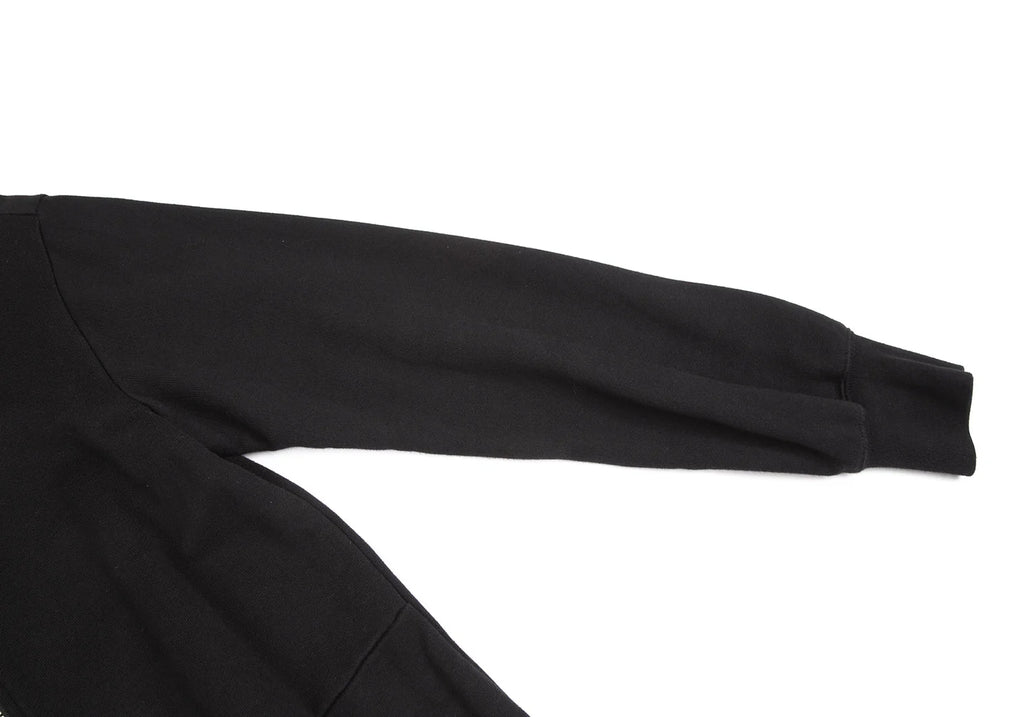 ISSEY MIYAKE JAPAN. zucca. Black Cotton Zipper Front Design Dress