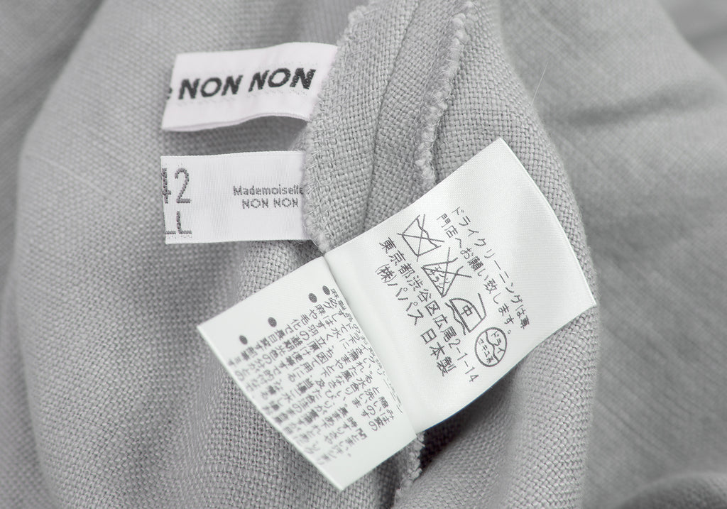 Mademoiselle NON NON JAPAN. Grey Linen Flare Skirt