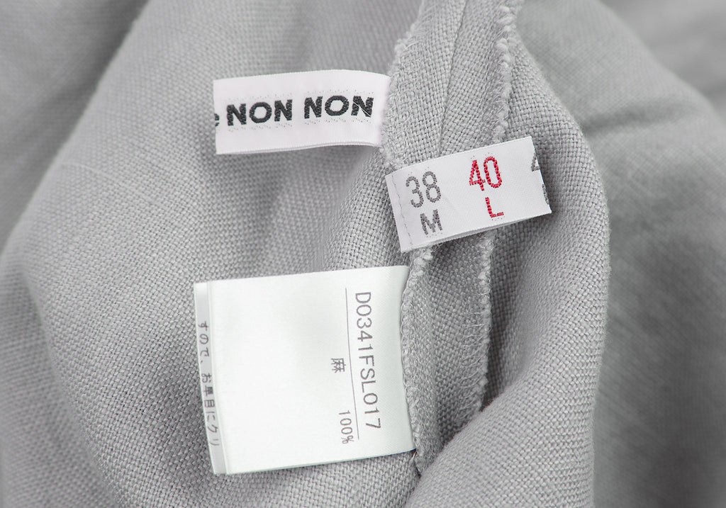 Mademoiselle NON NON JAPAN. Grey Linen Flare Skirt