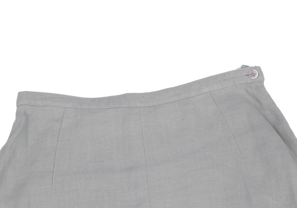 Mademoiselle NON NON JAPAN. Grey Linen Flare Skirt